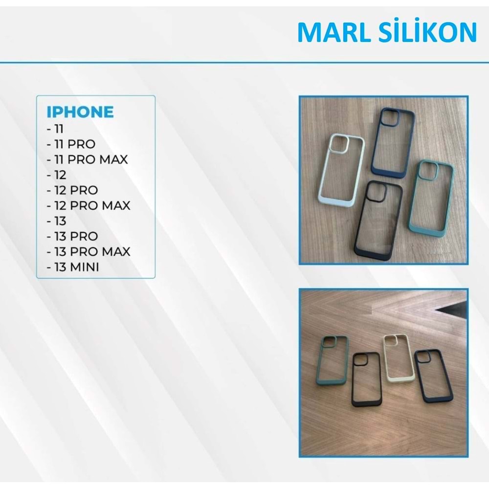 İPHONE 12 MARL SİLİKON - BLACK - YSR