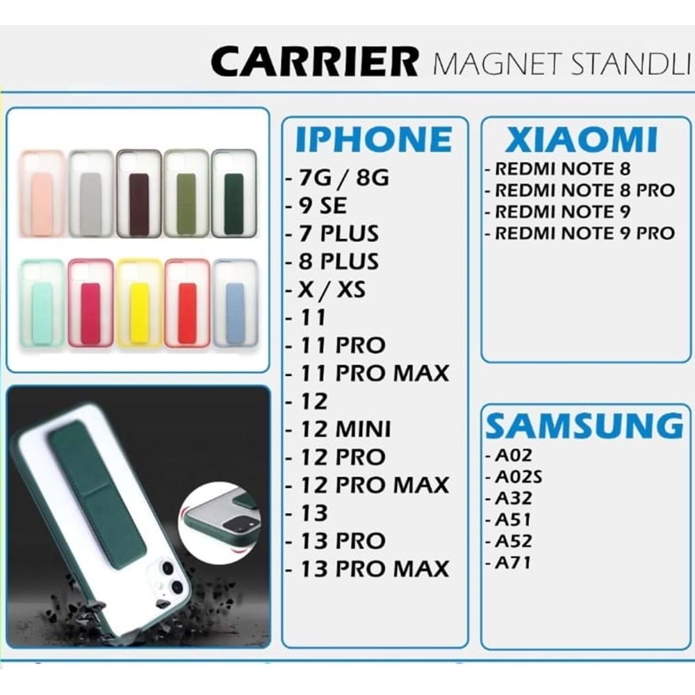 İPHONE XS MAX CARRİER MAGNET STAR CASE - YELLOW - YSR