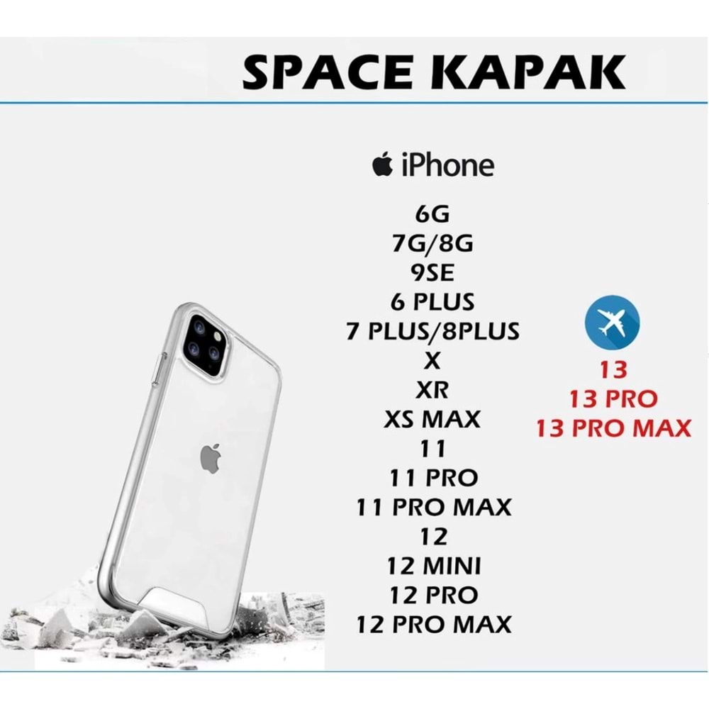 İPHONE 11 PROMAX SPACE İPHONE KAPAK - ŞEFFAF - YSR
