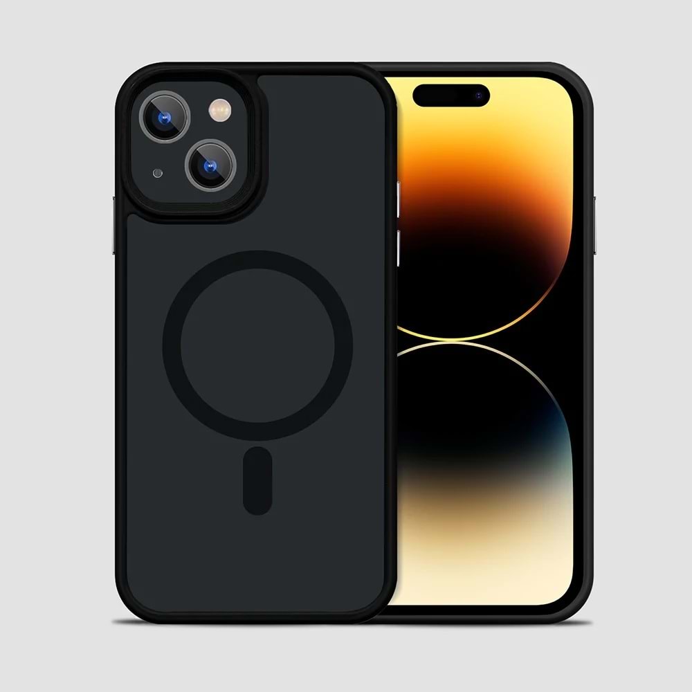 ZOOM MAGSAFE KAPAK UÇAK - APPLE - 14 PLUS - BLACK - YSR