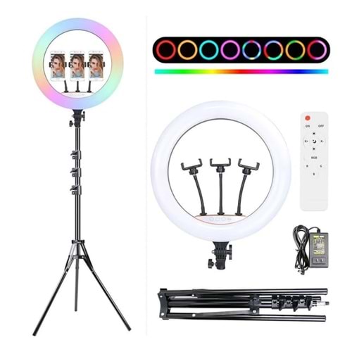 NEWFACE RD45 DİAMOND 2,1 MT TRİPOD 45CM RGB LED SELFİE