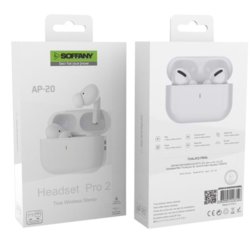 SOFFANY AP-20 BLUETOOH KULAKLIK (1 YIL GARANTİLİ)